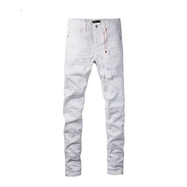 White Mens Spring Skinny New Jeans High Quality Slim Fit Trousers Streetwear Hip Hop Style Casual Fashion Stretch Denim Pants X260609