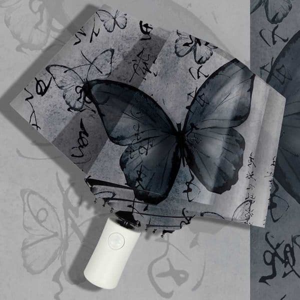 Style Chinese Butterfly Umbrella Cool And Lightweight Automatic Folding Sunscreen Sun Umbrella Sunny And Rainy Dual-use Portable D260610