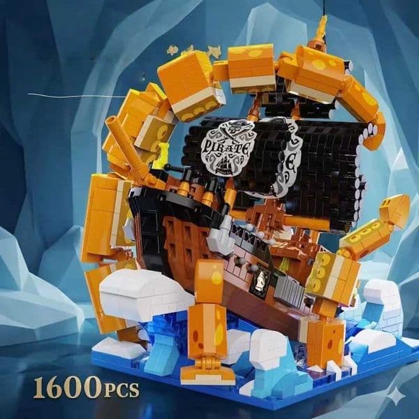 Ship Nautical Pirate Building Bricks DIY Assembly Toy for Kids Desktop Decor for Home Office Z260609