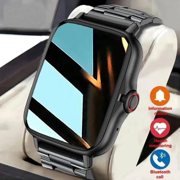 New Android IOS Phone 1.44 Inch Color Screen Bluetooth Call Blood Oxygen/Pressure Monitoring Smart Watch Women Men