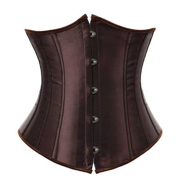 Brown Corset Underbust Plus Size Sexy Women With Lacet Bodyshaper Costumes Cincher Ladies Burlesque Corselet Red Black Blue Pink T260610