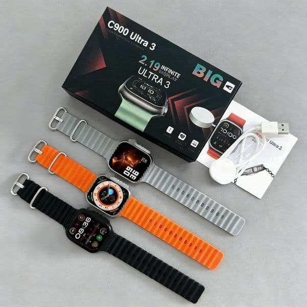 Smart Watch C900 Ultra 3 NFC Brand New Smartwatch Ultra3 Full Touch Screen Wireless Charging Bluetooth Call ULTRA3 SportsWatch