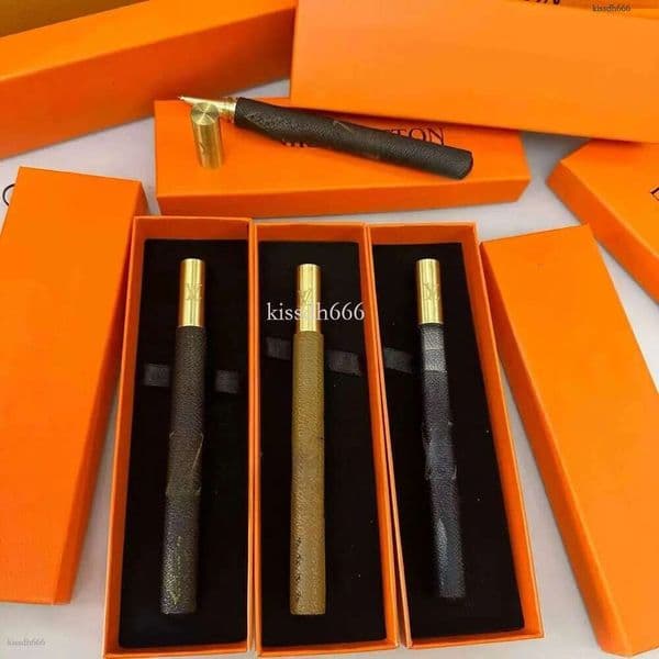 Wholesale Designer Ballpoint Paris Plaid Men's and Women's Jewelry Signature Pen Fashion Flower Sail Printing Letter Signature Pen European and American Style