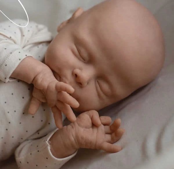 NPK 19inch Unfinished Unpainted Unassembled Reborn Doll Kit Christopher with Cloth Body DIY Doll Parts for Artists No Toy L2606104GQI