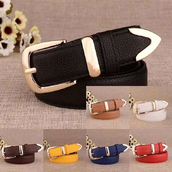 New Pants Leather Trendy White Fashion High Quality Belt Solid Retro Needle Buckle Women's Strap LB2146- 26Y0611