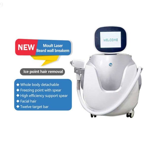 New Model 808 nm Diode Laser Hair Removal Machine Painless Ice Cooling Hair Removal Ice Permanent Hair Laser Removal Device for Beauty Salon Use