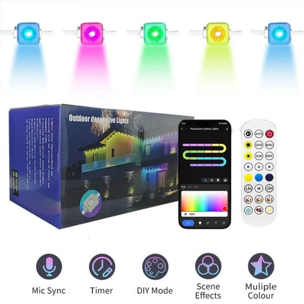 Luxury Designer Decor RGB gift set Outdoor - 15M 30 LED Waterproof String Lights For Eaves, DIY Scene, Christmas Party, Garden Decoration Decoration Home 6 6