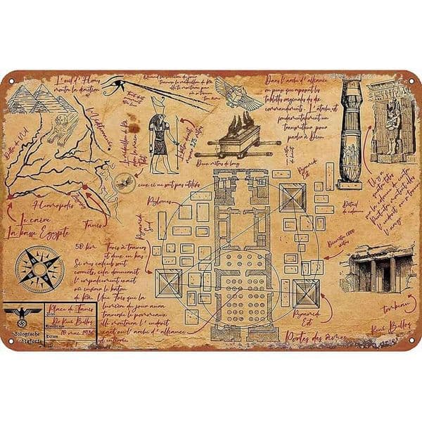 INDIANA JONES AND RAIDERS OF THE LOST ARK(BELLOQS MAP) movie poster metal Retro tin sign suitable for cafe, bar, W260611