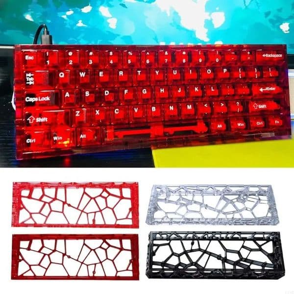 1PC Ventilated Keyboards Shell Case Durability Enhances Airflow for GH60 GT60 Multiple s Easy Installation 9E 260611