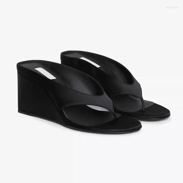 Dress Shoes Women Wedges Slippers Heeled Sandals Casual Flip Flops Flats Woman 2026 Trend Summer Pumps Shallow Clip Toe Slides Mujer