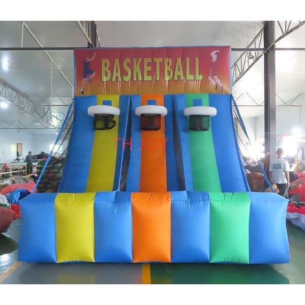 Free delivery Outdoor Advertising Inflatables Games & activities custom made inflatable ball tossing inflatable basketball hoop game for sale