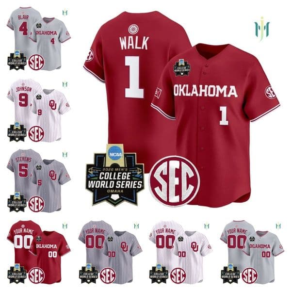 Jaxon Willits Jason Walk Alec Blair Camden Johnson Nolan Stevens Dayton Tockey Men's 2026 College World Series baseball jerseys - all stitched women youth xxs-6xl