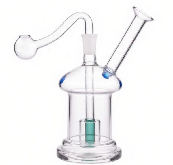 Wholesale Colorful Mushroom Design glass oil burner water bongs hookah pipes with 10mm male smoking oil banger bowl
