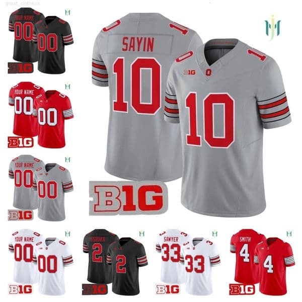 2026 Mens custom Football Jersey -all stitched Jeremiah Smith Julian Sayin Carnell Tate CJ Donaldson Will Howard Emeka Egbuka Jack Sawyer Bo Jackson all size women