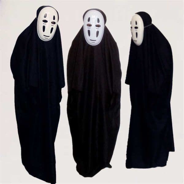 Qingcheng Mask Ghost Costume Halloween Cloak COS Costume Faceless Man Cosplay Anime Costume L260611