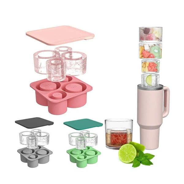 perfume 2026 Silicone Tray Mold For Cup Tumbler 20Oz 30Oz 40Oz Cylinder Ice Cube Maker cologne With Lid Kitchen Accessories Gadget Gp20260611