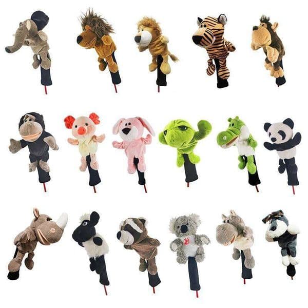 1pc Plush Animal Style Headcover Protector Friction Prevention Golf Push Rod Club Cover Course Practice Gift J260611