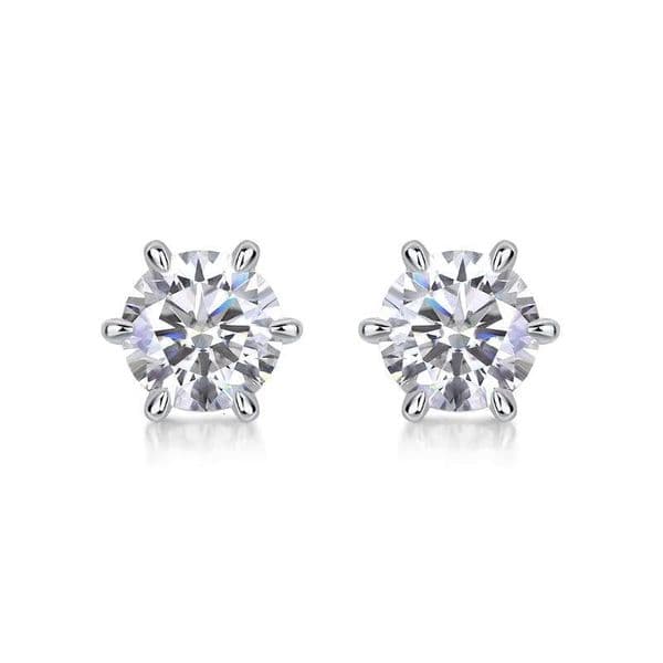 Ready-To-Ship Hoop Earrings, Gemstone Jewelry, Trendy Design, Luxurious 925 Sterling Silver Moissanite Earrings