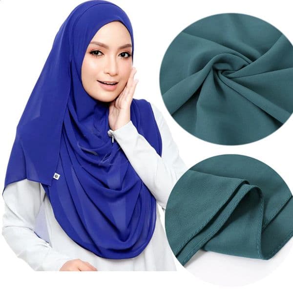 Muslim Chiffon Headscarf Scarf Women Long Solid Plain Headscarf Bubble Chiffon Scarf For Lady Muslim Veil Chiffon Wrap Hijabs 260610