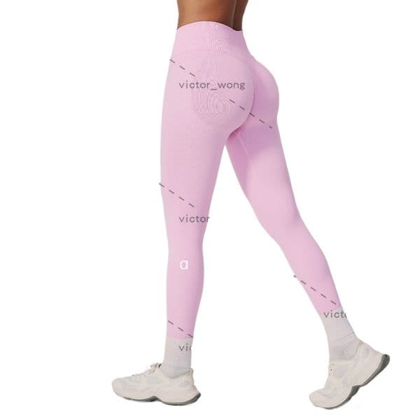 Designer A2557 Ribbed High Waist Seamless Yoga Leggings Butt Lifting Stretch Workout Tights for Gym Running Yoga