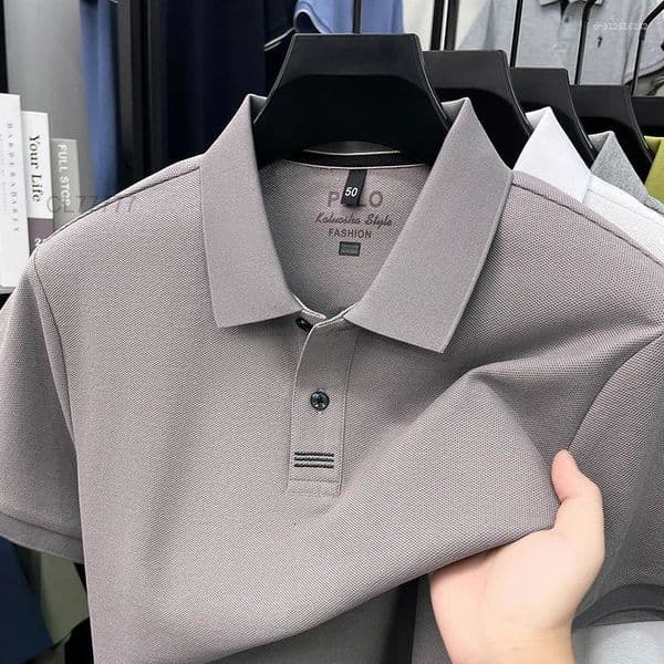 Mens Polos Pure Cotton Short Sleeve Polo Shirt Designer Brand Comfort Breathable T-shirt Summer Business Casual Fashion Top