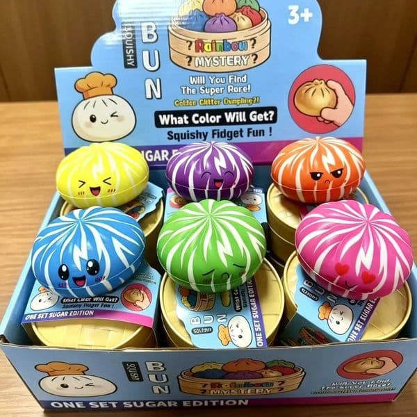 Colorful buns pinch music slow rebound decompression toy artifact simulation small cage bag shape vent desktop ornament giftT260611
