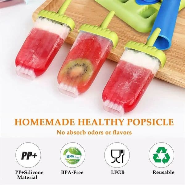 Durable Reusable Ice Cream Molds Food Grade Plastic Homemade Popsicle Mould Easy To Fall Off DIY Tools Home Kitchen R260611