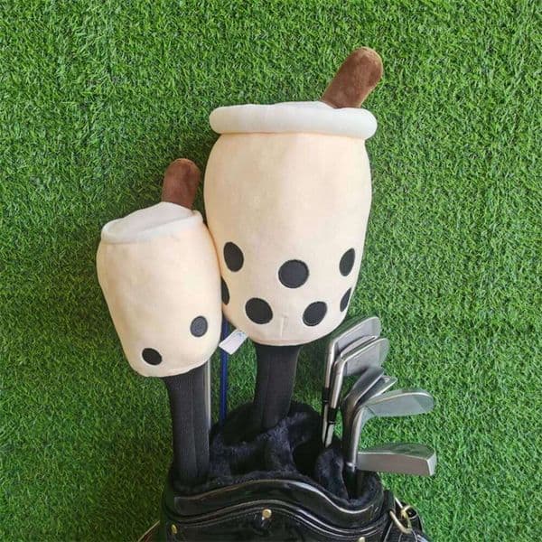 Frothy Tea Cute Design Tapioca Cover Soft Sports Headcover Accommodates 460cc Club Heads J260611