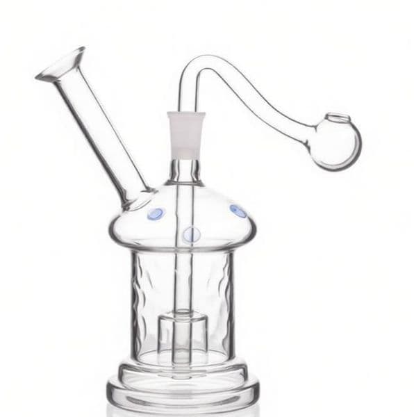 Portable Colorful Mushroom Design glass oil burner water bongs hookah pipes with 10mm male smoking oil banger bowl