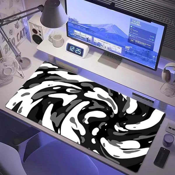 90x40CM Mouse Mat Grey White Gaming Mousepad XXL Keyboard Gamer Speed Aesthetics Desk Mat Art Strata Liquid Big/small Mouse Pad Z260610