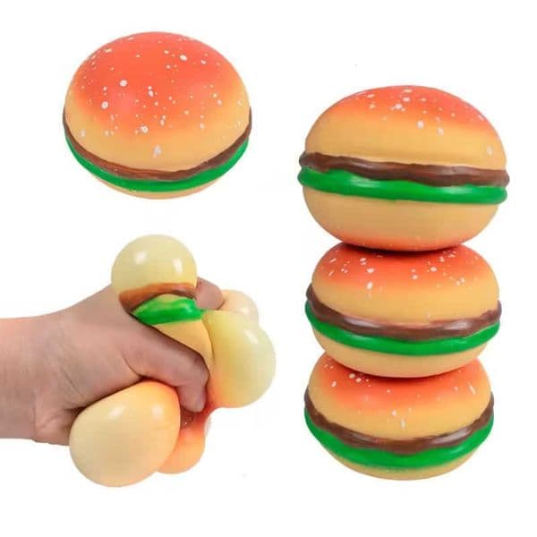 Autism Squishy Hamburger Stress Ball Sensory Toy Stress Anxiety Relief Toys Pinch Decompression Toy for Adult M260611