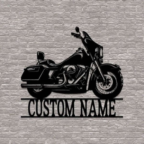 Custom Motorcycle Metal Sign Personalized Biker Wall Art , Garage Decor W260611