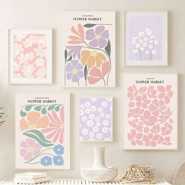 Flower Market Wall Art Colorful Canvas Nordic Plant Poster Printed Picture Of The Living Room Decorative Painting 26L0611