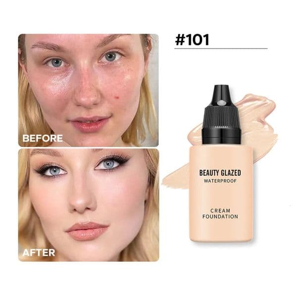 Designer Makeup Waterproof Matte Liquid Cream Smooth Long Wear Luxe luxe Oil-Control Face Foundation Full Luxe Coverage Concealer Compact Powd 002