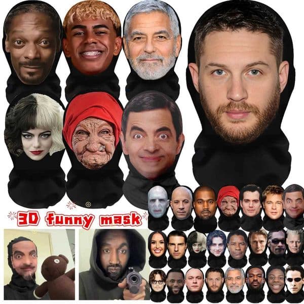 3D New Realistic Mask Full Face for Women Man Cosplay Accessories Mascaras Halloween Masquerade Mesh Headgear L260610