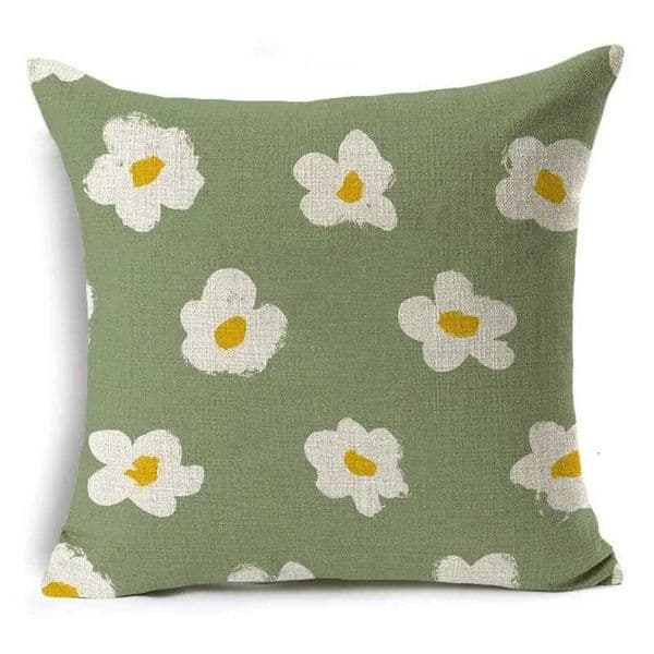 Green Pattern Decorative Cushion Cover Floral low Cover for Car Sofa Decorative low Cover He low J260612