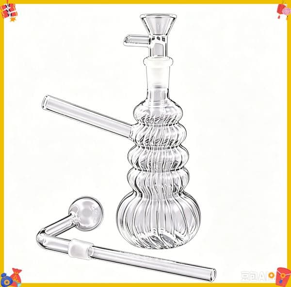 Wholesale 14mm Glass Oil burner pipe Hookah Thick heady Glass tobacco Bongs Water Pipes Bubbler with bubbler smoking banger bowl