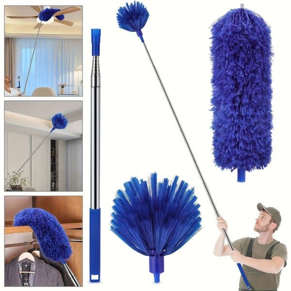 Extendable Telescopic Microfibre Duster Washable Multifunctional Brush Gap Mop for Spider Web Removal And Dust Cleaning Tools 260612