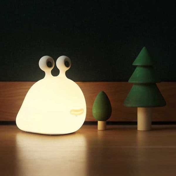 Light Cute Soft Slug Night Touch Control TimingUSB Rechargeable Desktop Lamp Soft Light Sleeping Light for Bedroom Decora M260612