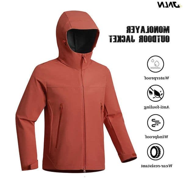 JNLN Mens Womens Waterproof Hiking Trekking Windbreaker Unisex Outdoor Sporty Rain Coat Windproof Climbing Clothes M260612