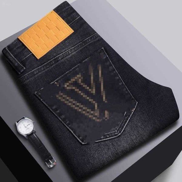 Mens Jeans Designer Retro Light Trend Slim Straight Tube Classic Printed Embroidery Harajuku Denim Pants Q26061