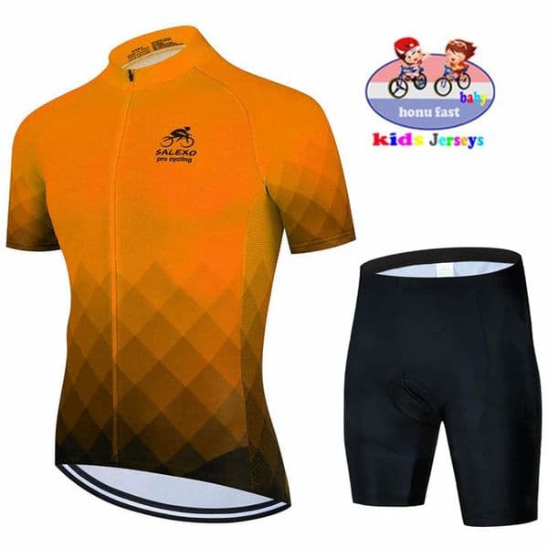 2026 Baby Kids Short Sleeve Cycling Jersey Set Breathable Children Bike Clothing Boys Quick Dry Summer Uniform 260610