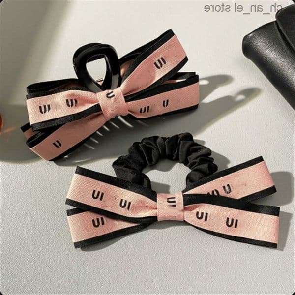 Girl Classic Hair Clips Bowknot Barrettes Claw Clip Hair cessories Hairpin Letter Bow Hair Band Cloth Art Hairbands S260612