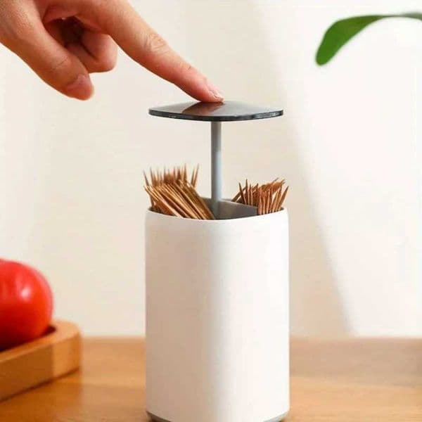 wholesale 1PC Creative Automatic Pop-up Press Floss Box Household Cotton Swab Box Toothtip Holder Hold and Put Household Commercial L260610