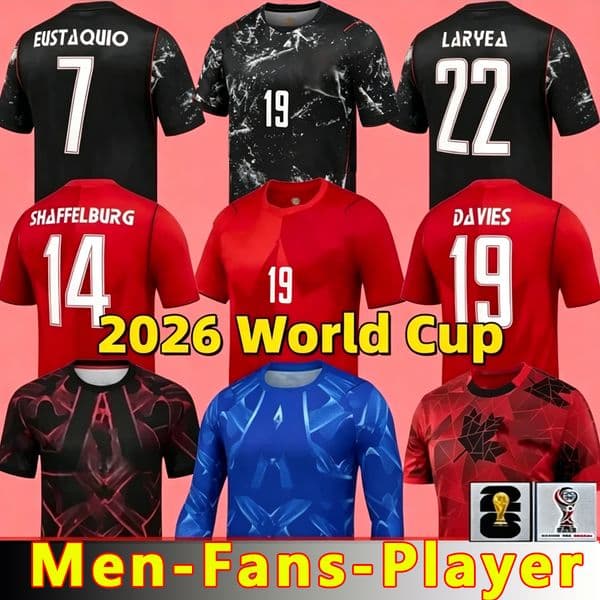 world cup 2026 jersey Canada Soccer Jerseys JDAVID MEN KIDS KIT WOMEN Uniforms national team DAVIES LARIN 26 27 UGBO CAVALLINI MILLAR EUSTAQUIO FRASER Size S-4XL