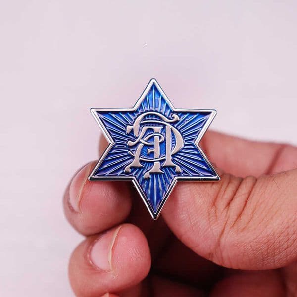 Rangers Enamel Pin Sports Football Brooches blue star Badges Jewelry Accessories GiftsR260612