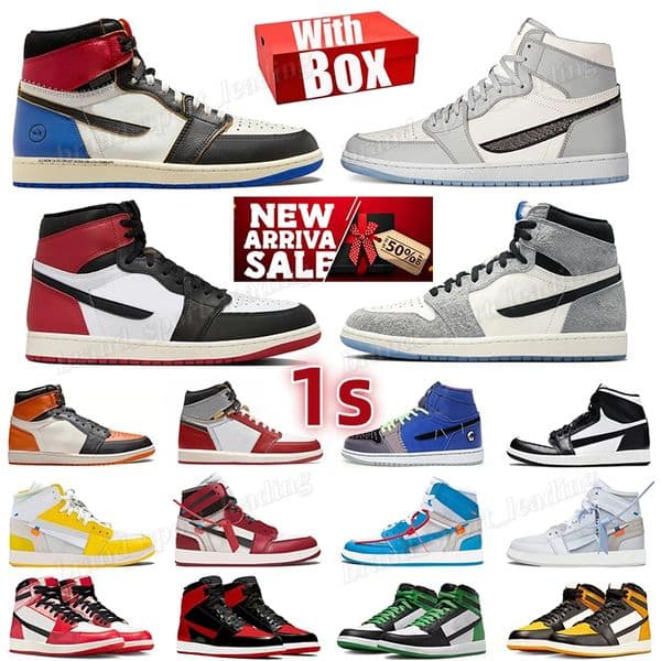 2026 1s 1 high og With Box White Wolf Grey Cool Grey 85 Bred Varsity Red Sport Royal Shadow UNC Mocha Black Metallic Gold Basketball Shoes Outdoor Sports Shoes US5.5-13