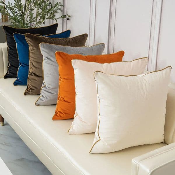Solid Color Velvet Cushion Covers Soft Decorative Pillow Cases for Sofa Bedroom Home Decor Pillowcase White Gray Black Blue 260612
