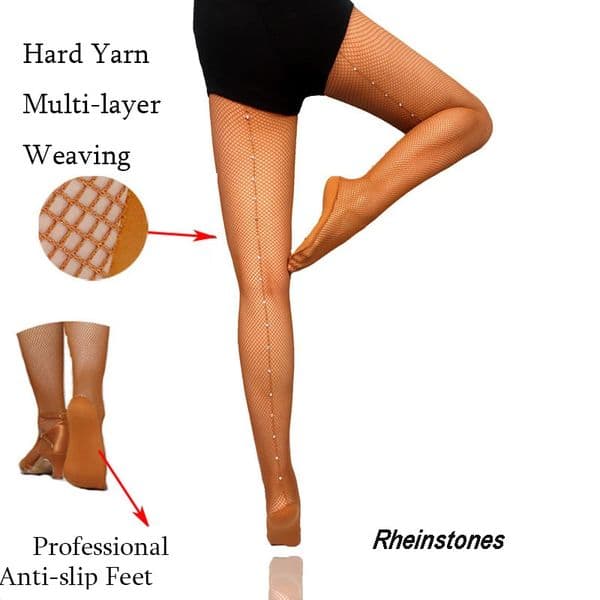 Latin Tight Professional Fishnet BallroomLatin Dance Hard Yarn Elastic Stockings s Pantyhose 260610