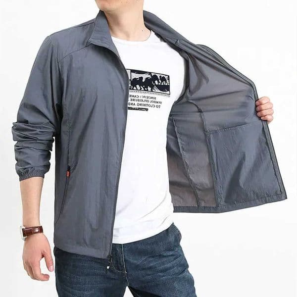 Breathable Summer Quick Drying Man Outdoor Ultra Thin Sunscreen Casual Skin Coats Fishing Climbing Hiking Anti UV Outwear M260612